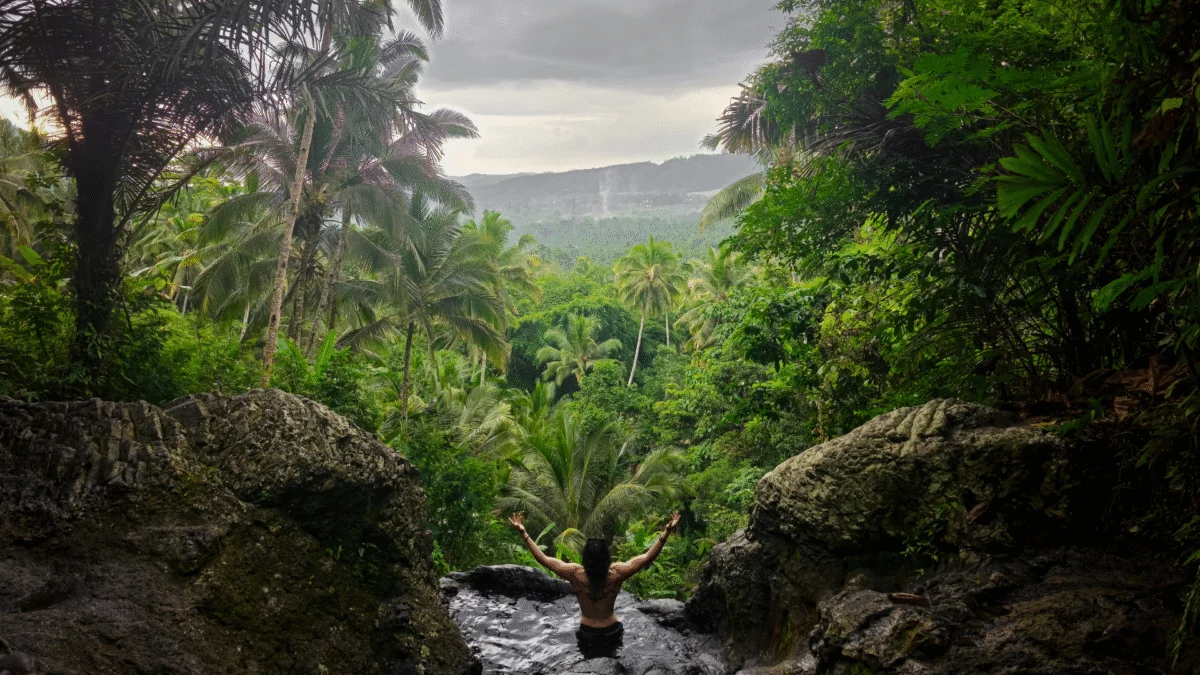 tenzin tserang bali waterfall